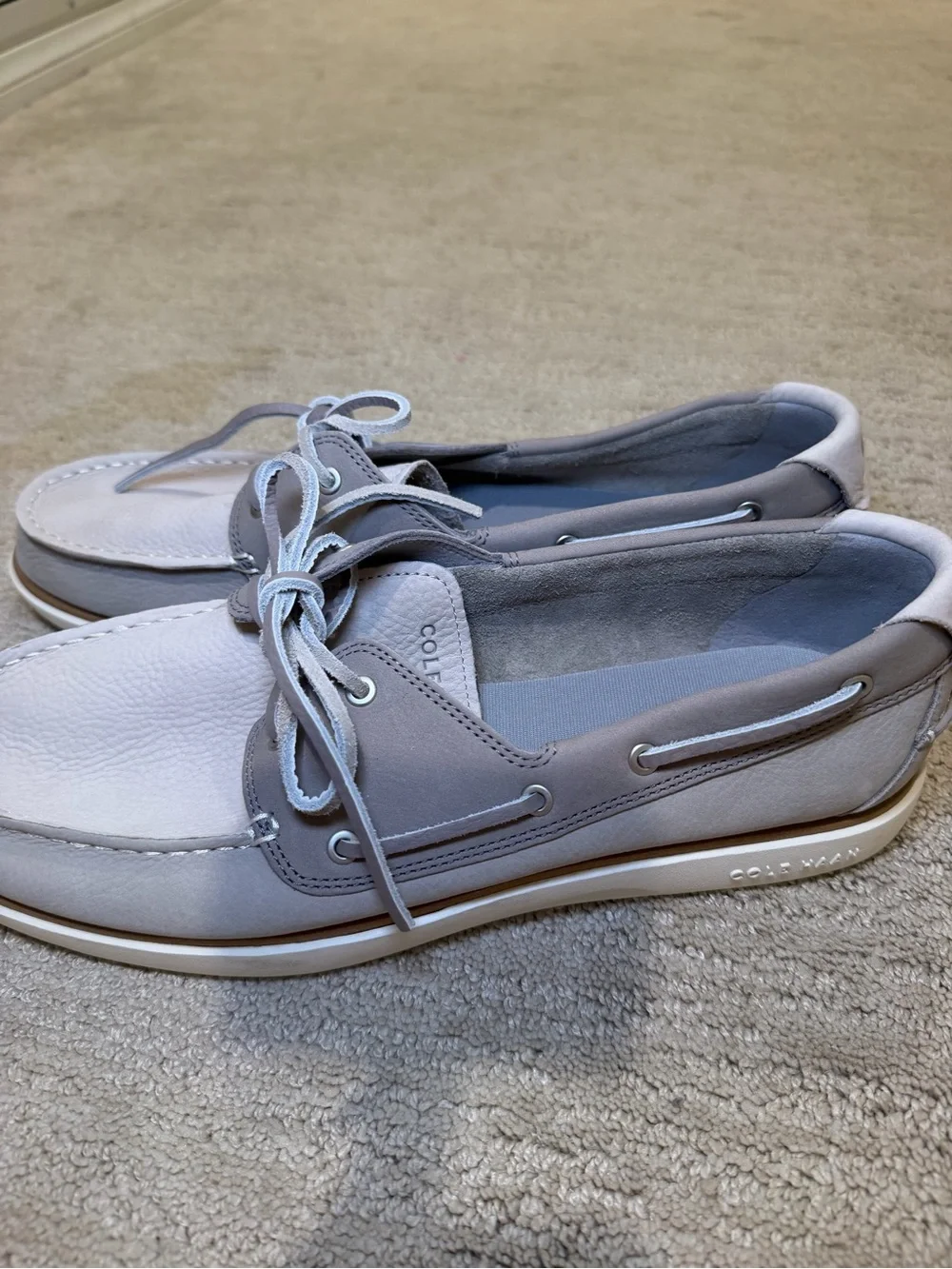 NWOT Cole Haan Men's Grandpro Windward Boat Shoe in Grey Size 12
